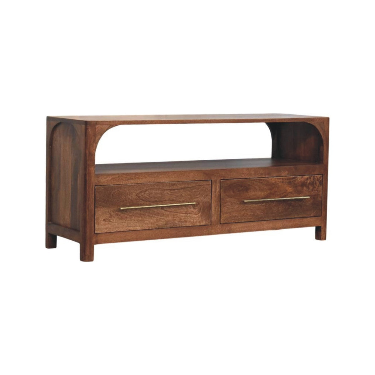 Solid Wood Arc-Line Media Console, photo 2 of 10