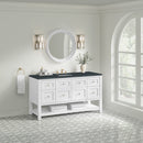 James Martin Breckenridge 60" Single Bathroom Vanity, Bright White