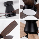 Ceiling Fans with Lights and Remote, 32 Inch Low Profile Ceiling Fan with Light, Flush Mount, Reversible, 3CCT, Dimmable by HouseOfZazla