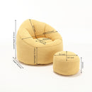 Bedding Bean Bag Sofa Chair High Pressure Foam With Footrest by Unique Piece Furniture