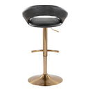 Posh - Contemporary / Glam Adjustable Barstool With Swivel With Rounded T Footrest (Set of 2) by HouseOfZazla