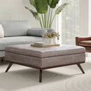 Owen - Multifunctional Square Coffee Table Storage Ottoman by Unique Piece Furniture