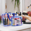 3Pcs Clear Travel Bags Waterproof Cosmetic Makeup Lotion Toiletry Wash Handbags Transparent Holder Pouch Kits For Swimming Travel Hotel