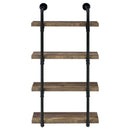 Elmcrest 24-inch 4-shelf Wall Bookshelf Rustic Oak