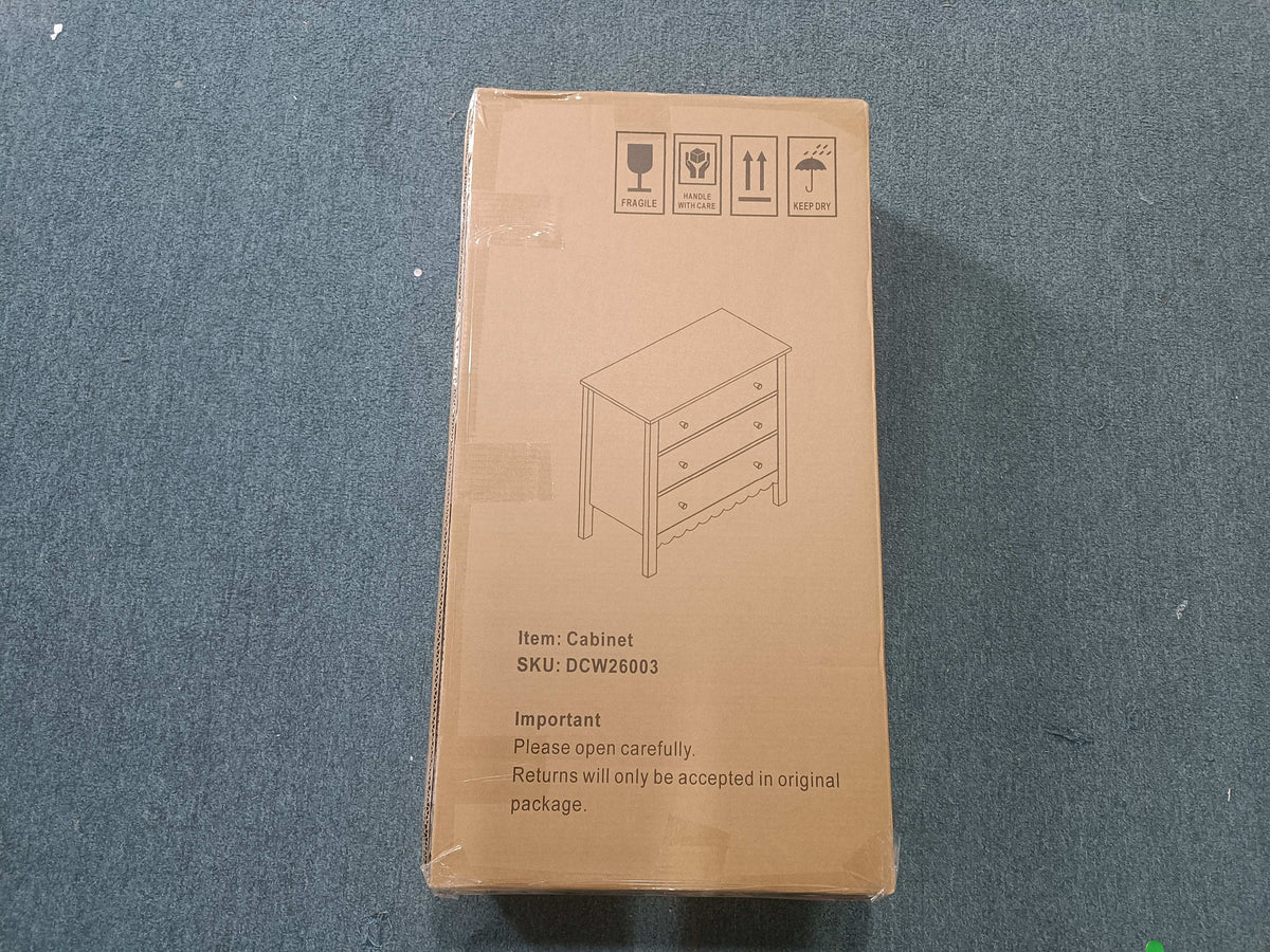 White 3 Drawer Dresser for Bedroom, photo 10 of 10