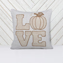 Love Pumpkin Embroidered Throw Pillow – Rustic