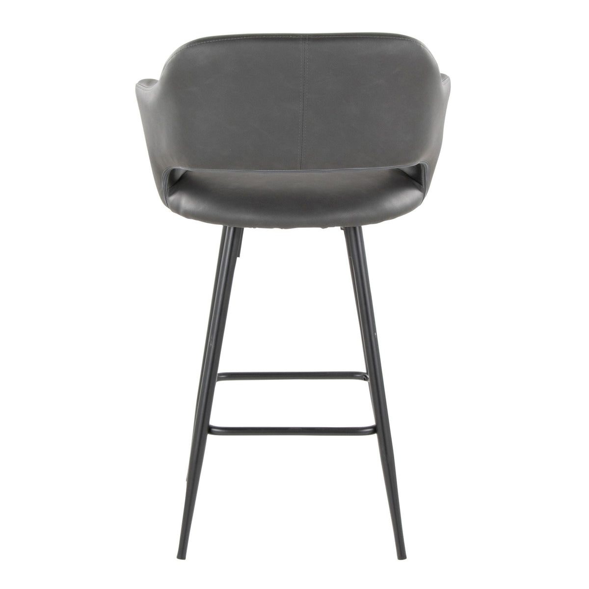 Margarite - Contemporary Fixed Height Counter Stool With Square Footrest (Set of 2), photo 16 of 20