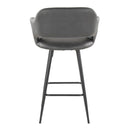 Margarite - Contemporary Fixed Height Counter Stool With Square Footrest (Set of 2) by HouseOfZazla