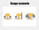 Modern Round Dining Table - Black ∅31.5''