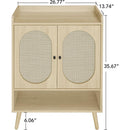 2 Door Shoe Rack, Freestanding Modern Shoe Storage Cabinet, for Entryway