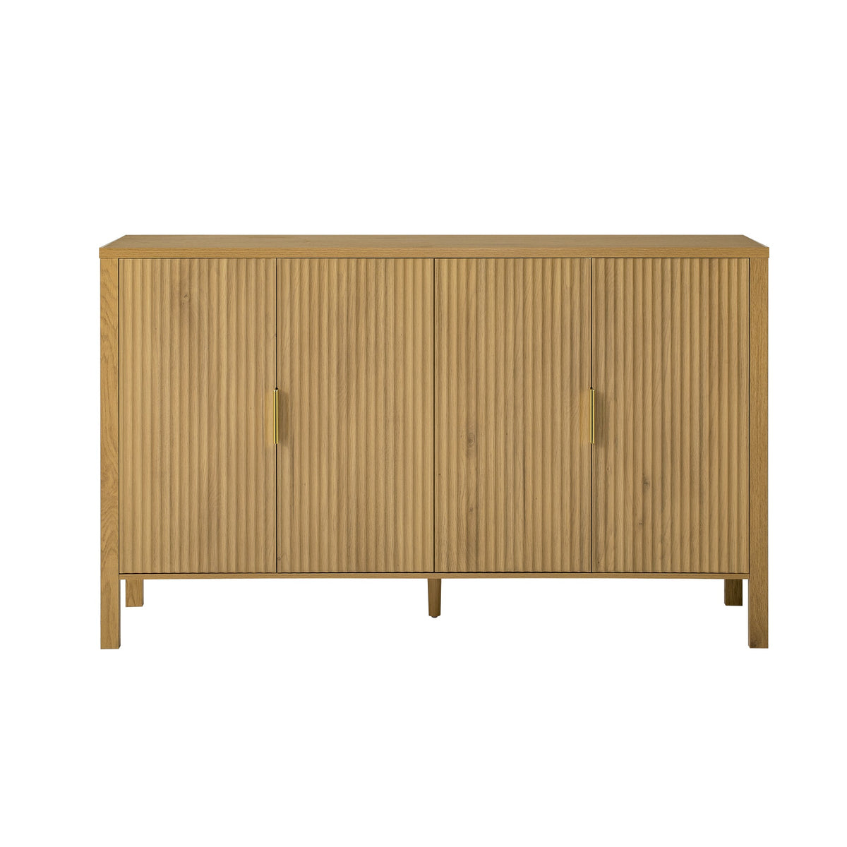 U_STYLE Modern 57.5" Stripe Door Storage Cabinet, photo 10 of 10