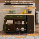 Kitchen Sideboard With Sliding Door Cabinet, 3 Tier Spice Rack by HouseOfZazla