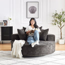55'' Chenille Foam Single Swivel Chair