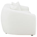 Isabella 2-piece Faux Sheepskin Upholstered Sofa Set Natural
