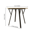 Round Dining Table for 2-4 People - Rustic Brown by HouseOfZazla