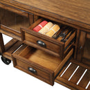 Kadri - Kitchen Cart - Distressed Chestnut by Unique Piece Furniture
