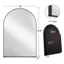 Arched Recessed Medicine Cabinet, Metal Framed Bathroom Wall Cabinet With Mirror And Adjustable Shelves, Wall Mirror With Storage For Bathroom by Unique Piece Furniture