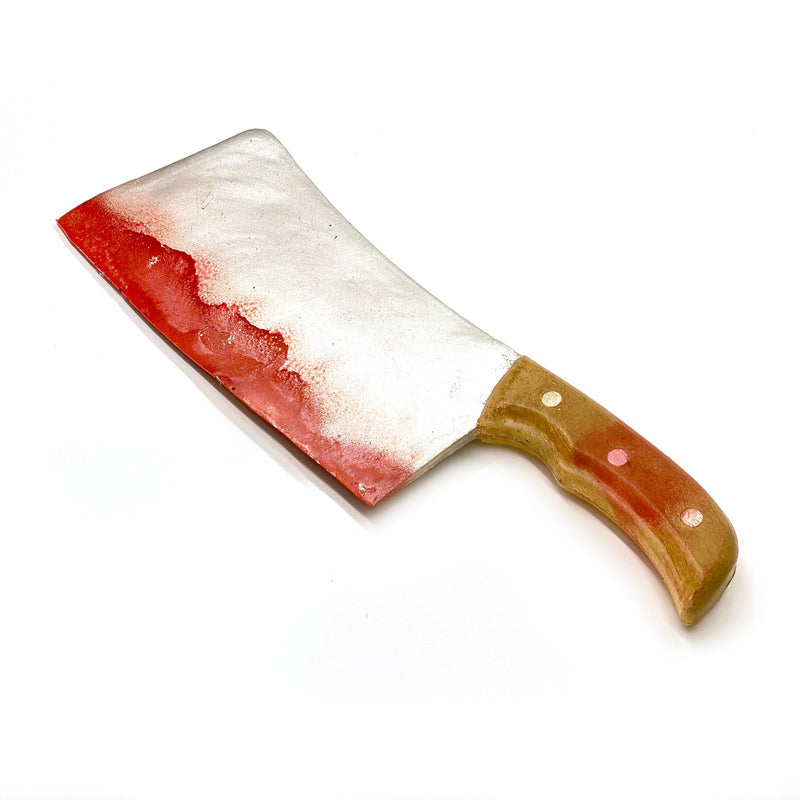 Foam Rubber Lightwood Handle Medium Butcher's Cleaver Prop