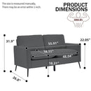Upholstered Loveseat, For Living Room by HouseOfZazla