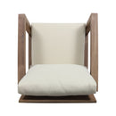 Outdoor Club Chair With Back And Seat Cushion - Brown