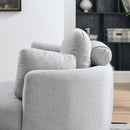 39" W Oversized Swivel Chair with moon storage ottoman for Living Room, Modern Accent Round Loveseat Circle Swivel Barrel Chairs for Bedroom Cuddle Sofa Chair Lounger Armchair, 4 Pillows, Teddy Fabric
