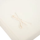 Acacia Wood Lounge Chaise Set with Headrest and Water-Resistant Cushions in Beige