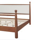 Solid Poplar & Plywood Bed Frame with Upholstered Headboard, King by HouseOfZazla