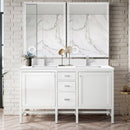 James Martin Addison 60" Double Bathroom Vanity, Glossy White