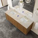 James Martin Laurent 72" Dual Mount Double Bathroom Vanity, Honey Oak