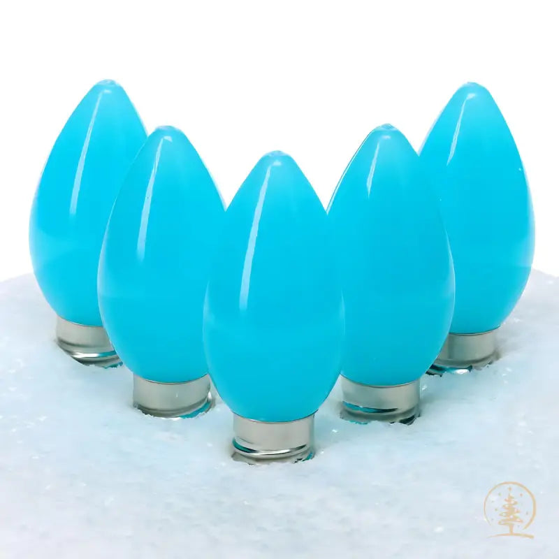 C7 Teal Smooth ProCore LED Christmas Light Bulbs