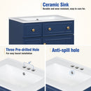 Transitional Style Bathroom Vanity Cabinet With Ceramic Sink by HouseOfZazla