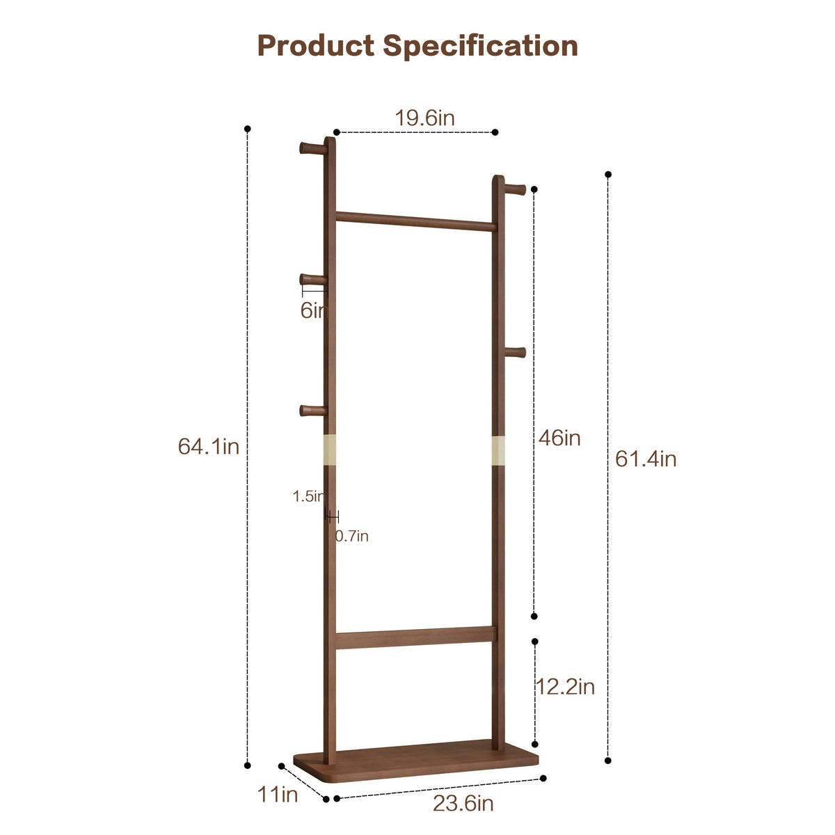 Solid Wood Simple Hat Rack, photo 19 of 21