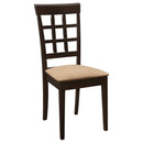Henin - 5 Piece Dining Set With Lattice Back Chairs - Cappuccino by HouseOfZazla