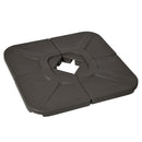 4-Piece 175lb Cantilever Patio Umbrella Base Weights for Offset Hanging Umbrella, HDPE Water or Sand Filled Umbrella Weights for Cross Base Stand, Brown