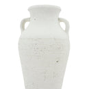 Rustic White Terracotta Tall Vase