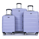 3 Piece Luggage Sets PC Lightweight & Durable Expandable Suitcase with Two Hooks, Double Spinner Wheels, TSA Lock, (21/25/29) Light Purple