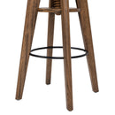 Spencer - Minimalist Oak Adjustable Bar Counter Stool - Walnut Brown Oak by HouseOfZazla