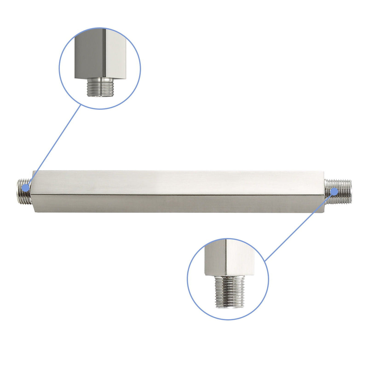 Premium 8" Ceiling Mounted Shower Arm With Flange, photo 15 of 18