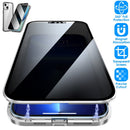 Privacy Magnetic Phone Case 360¡ Full Protection Anti Spy Phone Cover Double Sided Tempered Glass Magnet Absorption Fit for IOS Phone 13 Pro