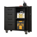 Sturdy Metal Tool Storage Cabinet With Wheels Durable Garage, Office & Home Organizer Steel by HouseOfZazla