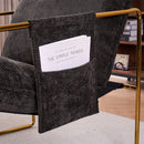 Upholstered Hanging Armchair With Arm Pocketsmetal Frame (Set of 2), Plated Craftsmanship, Crushed Foam Cushions And Skin-Friendly Woven Fabric For Living Room And Bedroom by HouseOfZazla
