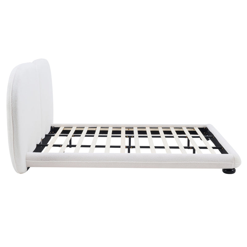 Extra Thick Upholstered Platform Bed Frame, photo 7 of 10