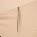 15x9ft Large Double-Sided Rectangular Outdoor Twin Patio Market Umbrella with light and base- taupe