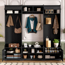 Wide Hall Tree With Shoe Storage, 4 In 1 Entryway Bench by HouseOfZazla