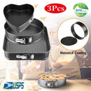 Non-stick Springform Cake Pan Leakproof 9"10"11" Bakeware Pan w/ Removable Bottom 3Pcs/Set
