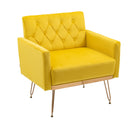Accent Chair, leisure single sofa with Rose Golden feet