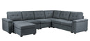 Isla - Fabric Sectional Sofa With Ottoman by HouseOfZazla