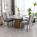 A&A Furniture Nikki Collection Modern Velvet Upholstered Dining Chairs - Set of 2