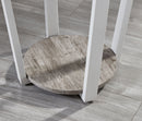 Elysian - Contemporary Round End Table With Shelf - Gray by HouseOfZazla