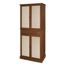 4 Door Storage Cabinet With 1 Drawer, With 4 Adjustable Inner Shelves by HouseOfZazla
